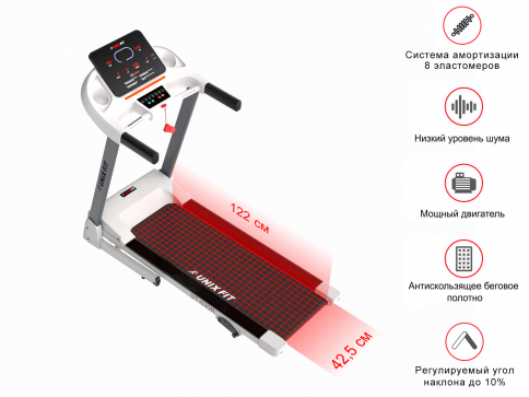 Беговая дорожка UNIXFIT ST-630R White - 3