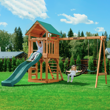 Детский игровой комплекс UNIX Kids (6 in 1) Dark Green - 10